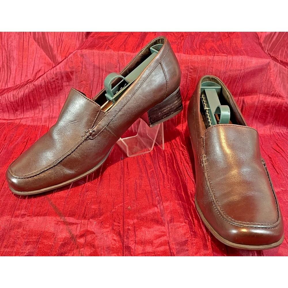Womens G.H. Bass Secunda Brown Leather Casual Loafers Sz 8M